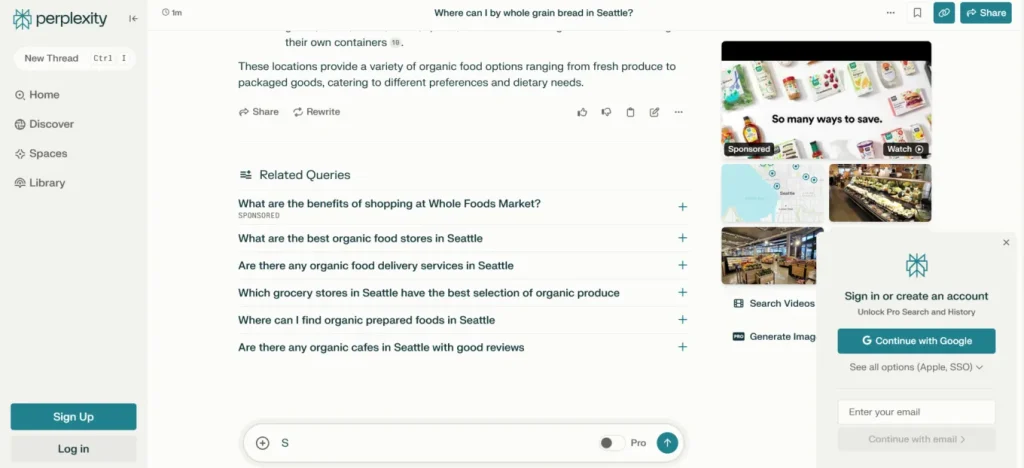 Perplexity Ads (“Sponsored Answers”)